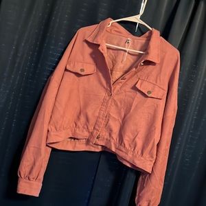 Blush jean jacket